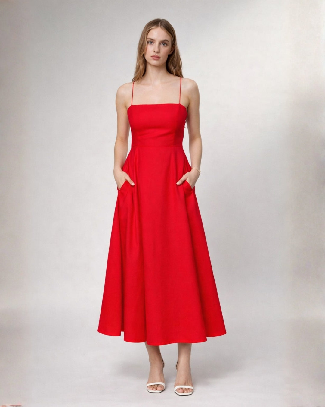 Scarlet Flow flared Red Dress