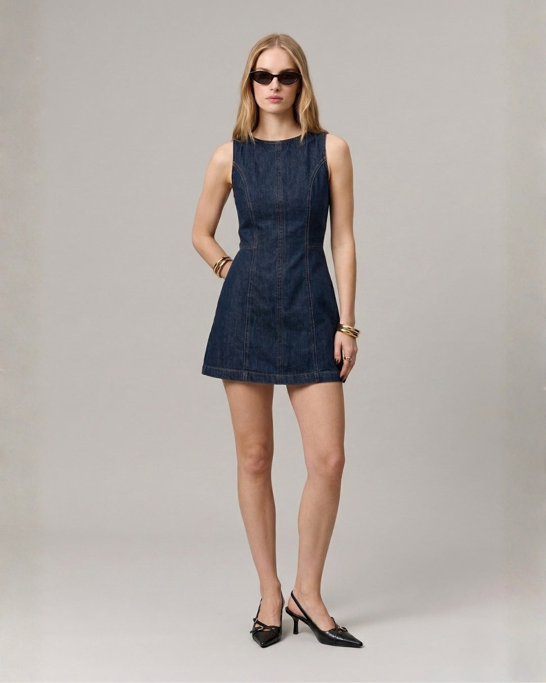 Raw-Cut denim Dress