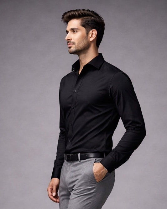 Refined Black Formal Shirt