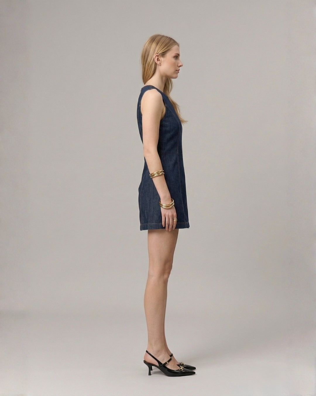 Raw-Cut denim Dress