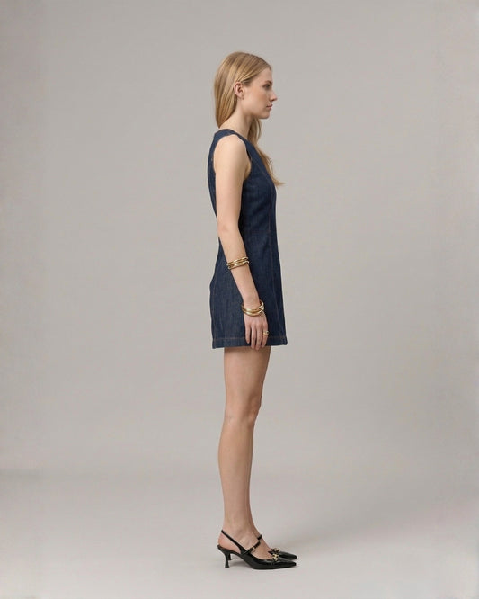 Raw-Cut denim Dress